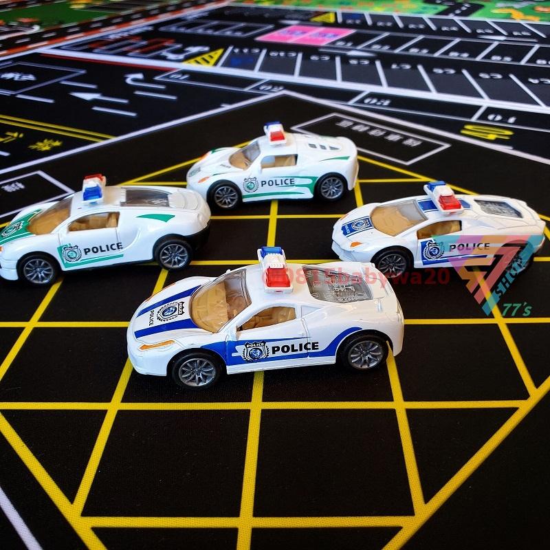 【台灣出貨】【仿真警車合金車/4款可選】1:64 模型玩具 警察 消防車 救護車 安全玩具 滑行車 道路場景 110-細節圖4