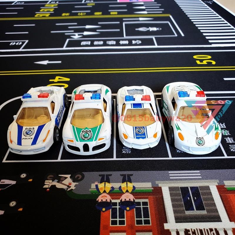 【台灣出貨】【仿真警車合金車/4款可選】1:64 模型玩具 警察 消防車 救護車 安全玩具 滑行車 道路場景 110-細節圖5