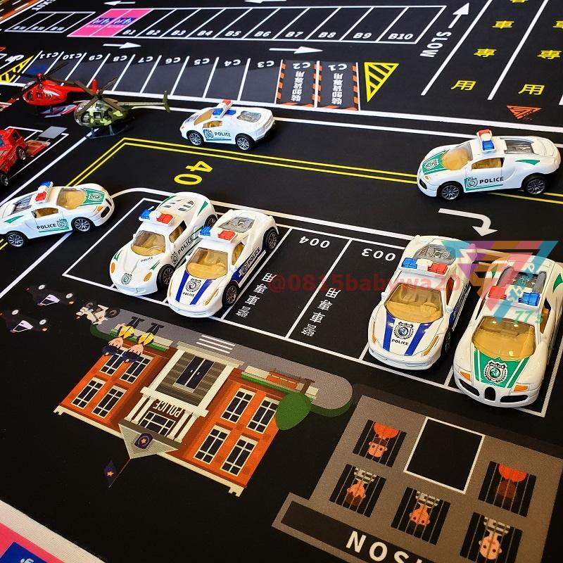 【台灣出貨】【仿真警車合金車/4款可選】1:64 模型玩具 警察 消防車 救護車 安全玩具 滑行車 道路場景 110-細節圖9