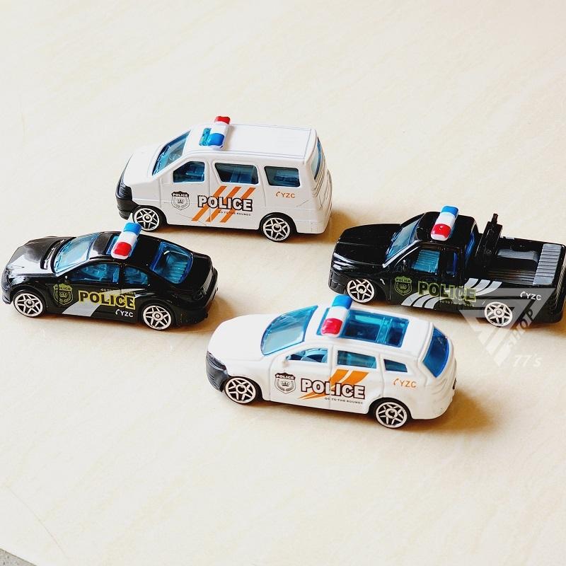 【台灣出貨】【仿真警車合金車/4款可選】1/64模型車 模型玩具車 警車 消防車 110 警車玩具 救援車 玩具警車-細節圖3