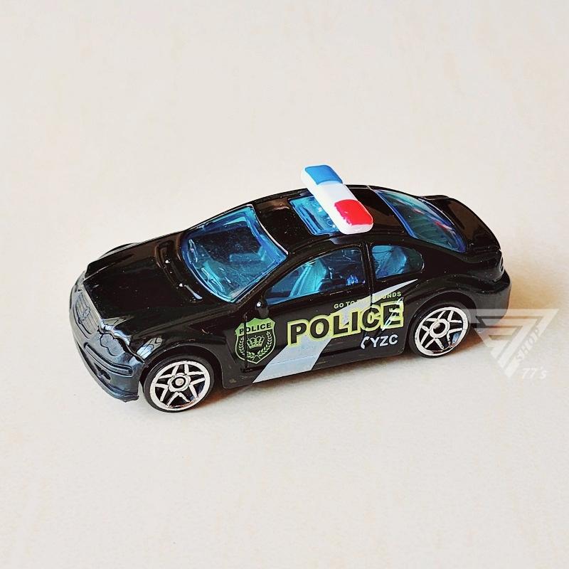 【台灣出貨】【仿真警車合金車/4款可選】1/64模型車 模型玩具車 警車 消防車 110 警車玩具 救援車 玩具警車-細節圖4
