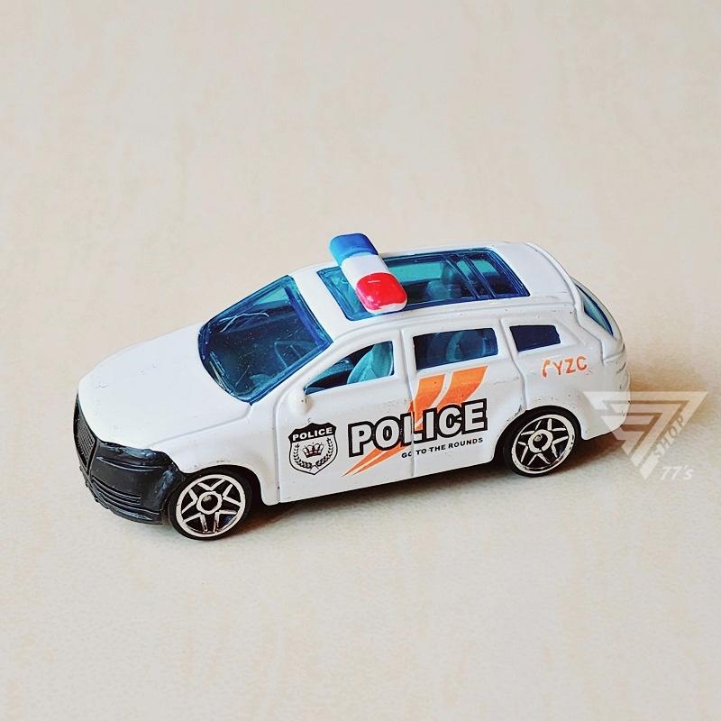【台灣出貨】【仿真警車合金車/4款可選】1/64模型車 模型玩具車 警車 消防車 110 警車玩具 救援車 玩具警車-細節圖7