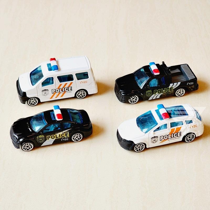 【台灣出貨】【仿真警車合金車/4款可選】1/64模型車 模型玩具車 警車 消防車 110 警車玩具 救援車 玩具警車-細節圖8