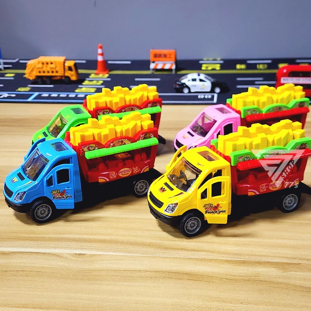 【台灣出貨】【薯條餐車/4色可開門】玩具餐車 慣性車 可開門玩具車 攤販車 旅行餐車 小汽車 小汽車玩具 餐車玩具-細節圖6