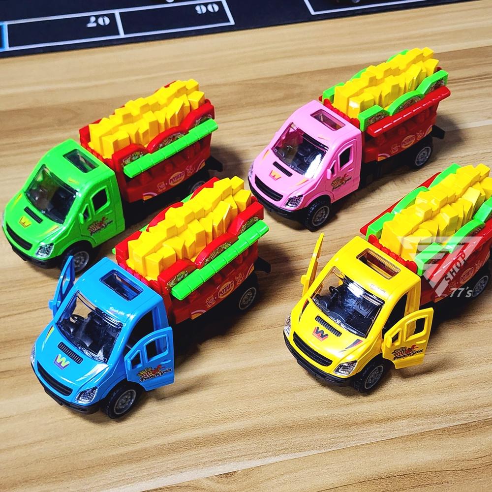 【台灣出貨】【薯條餐車/4色可開門】玩具餐車 慣性車 可開門玩具車 攤販車 旅行餐車 小汽車 小汽車玩具 餐車玩具-細節圖7