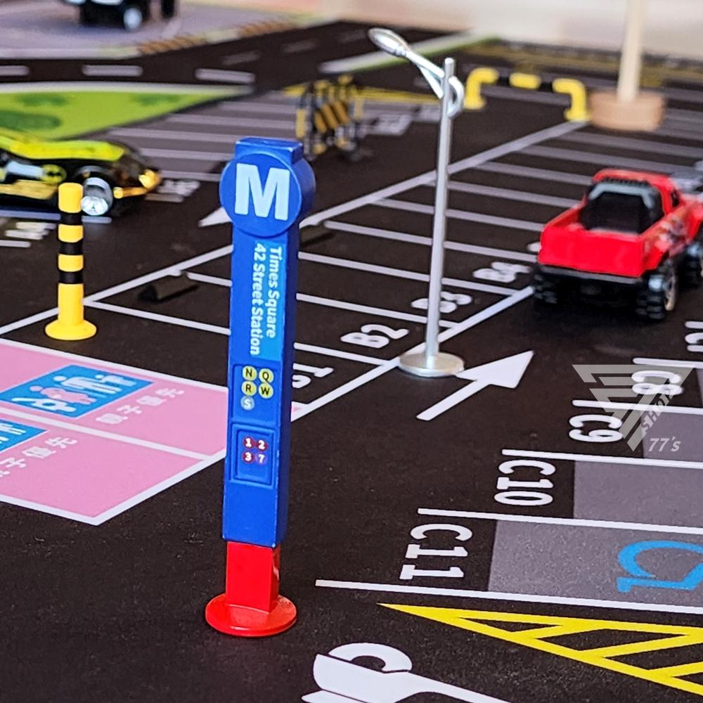 【台灣出貨】【英文11件組 城市交通號誌】路燈 紅綠燈  道路場景 停車場配件 郵箱 車站站牌 認知玩具 交通號誌-細節圖7