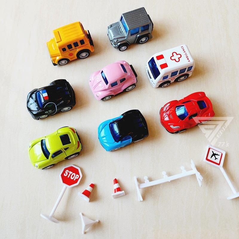 【台灣出貨】【Q版城市口袋迴力車/8入合金車盒裝】小汽車 兒童玩具車 MINI玩具車 玩具跑車 可愛迴力車 Q版保時捷-細節圖3