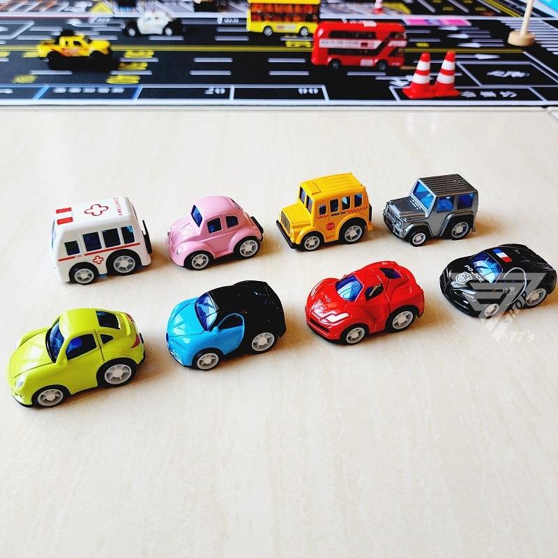 【台灣出貨】【Q版城市口袋迴力車/8入合金車盒裝】小汽車 兒童玩具車 MINI玩具車 玩具跑車 可愛迴力車 Q版保時捷-細節圖4