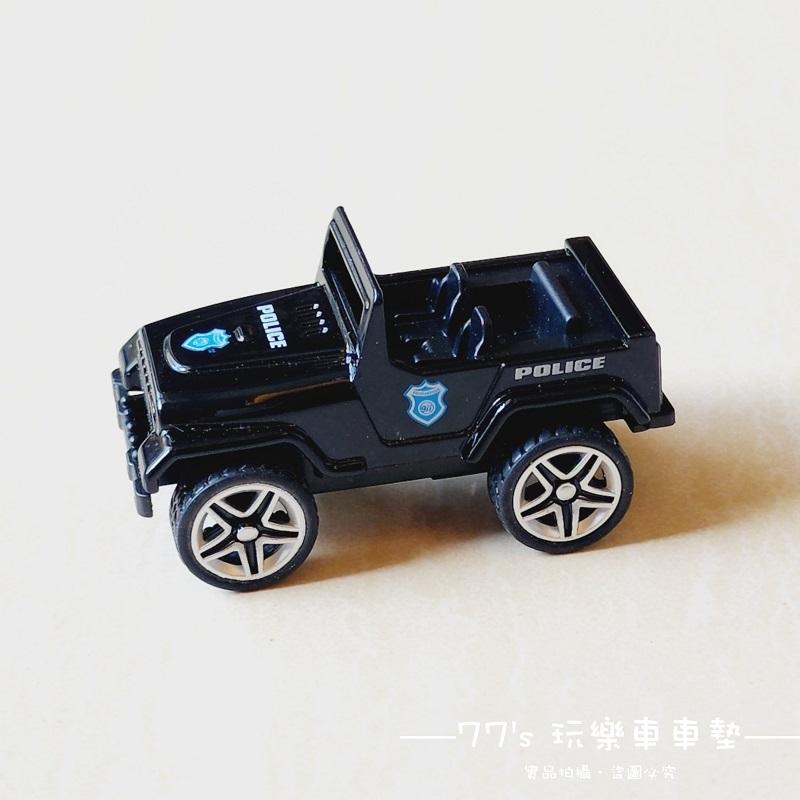 【台灣出貨】【黑色軍事警車合金車/4入一盒】1:64 模型玩具車 軍事車 回力越野車 警車 110 越野車玩具 戰車 迴-細節圖5