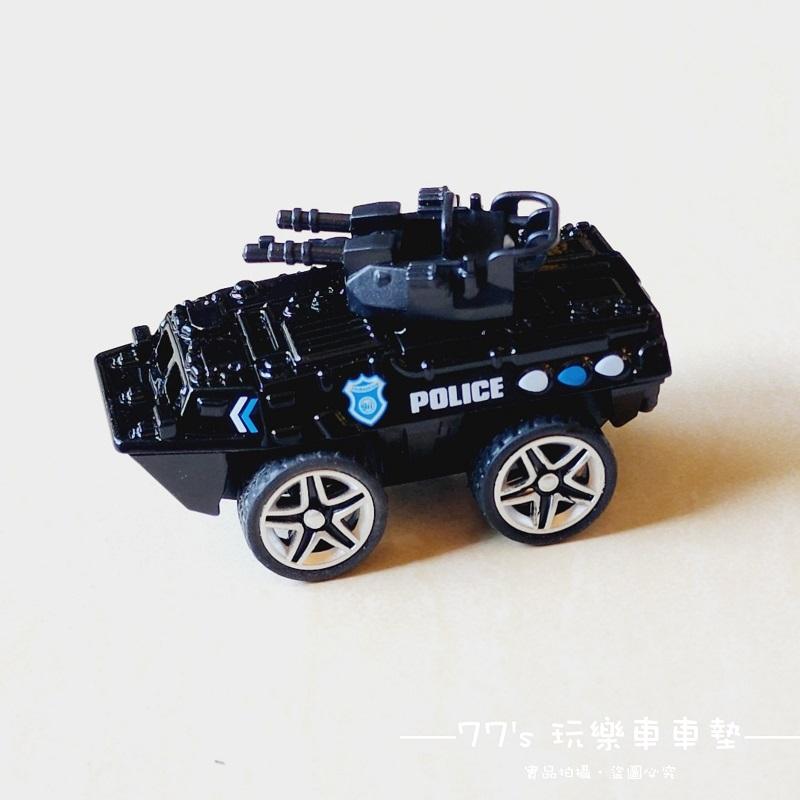 【台灣出貨】【黑色軍事警車合金車/4入一盒】1:64 模型玩具車 軍事車 回力越野車 警車 110 越野車玩具 戰車 迴-細節圖7