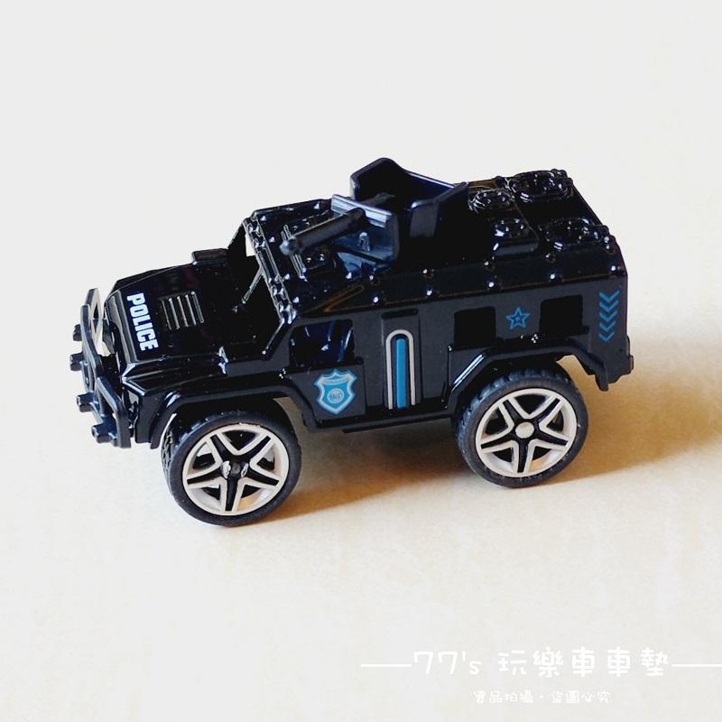 【台灣出貨】【黑色軍事警車合金車/4入一盒】1:64 模型玩具車 軍事車 回力越野車 警車 110 越野車玩具 戰車 迴-細節圖8