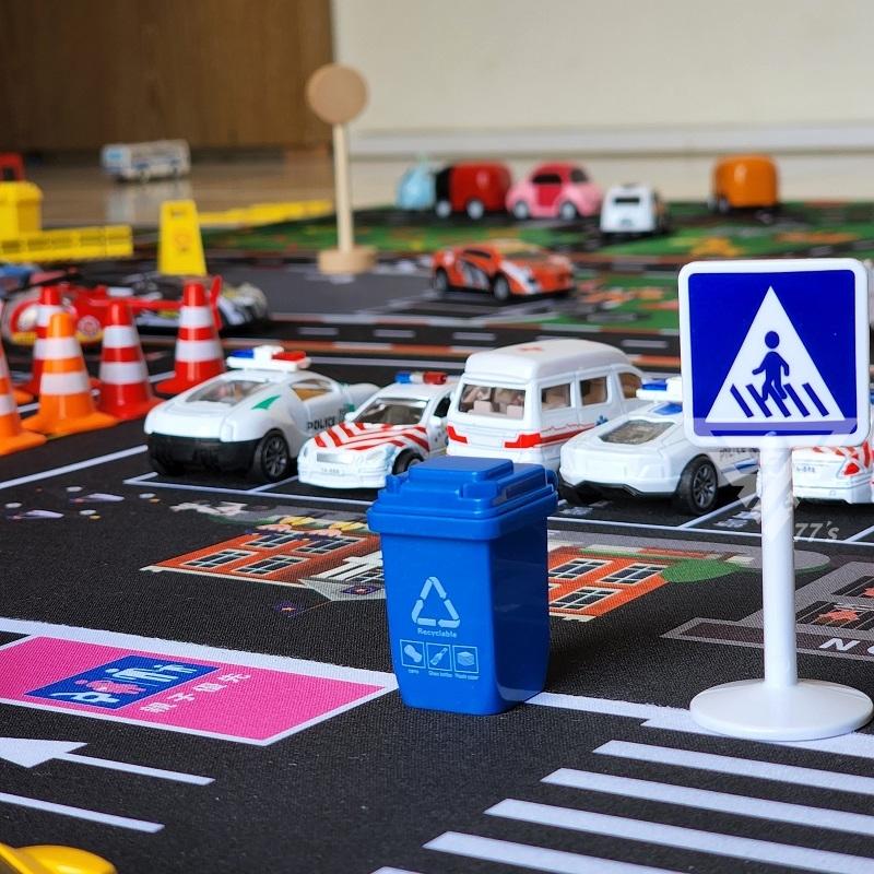 【台灣出貨】【迷你垃圾桶分類桶】場景模型配件 模型拍攝道具 道路場景 停車場配件 認知玩具 微型攝影 娃娃屋-細節圖5