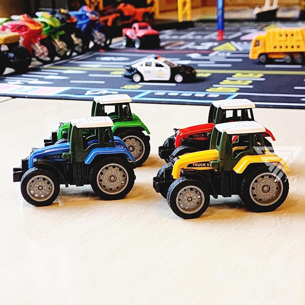 【台灣出貨】【農場車玩具車/4色】農用拖拉機 農夫車 農用車 玩具汽車 農作車 合金小汽車 仿真玩具車-細節圖3