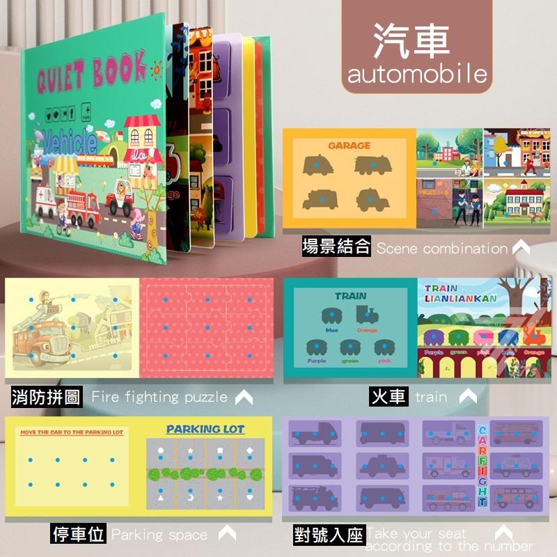 【台灣出貨】【黏貼書/安靜書/可反覆使用】busy book 認知書 翻翻書 早教玩具 兒童繪本 蒙特梭利教具 魔鬼氈書-細節圖7