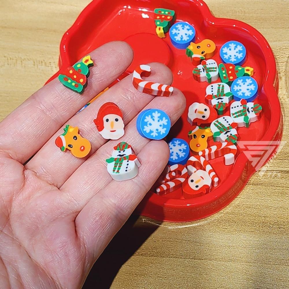 【台灣出貨】【聖誕小禮物 盒裝聖誕橡皮擦】聖誕造型橡皮擦 橡皮擦玩具 小橡皮擦 小禮物 禮品 文具 可愛橡皮擦 分享禮-細節圖3