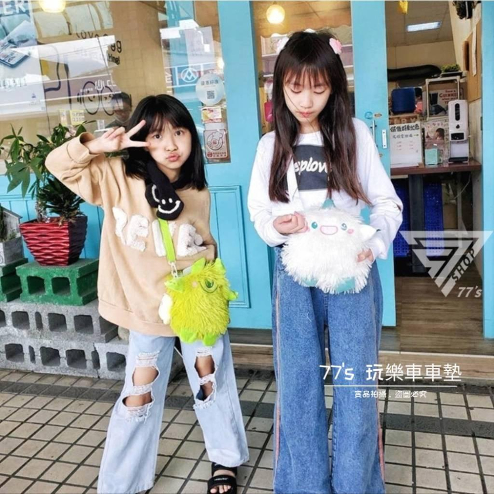 【台灣出貨】【兒童Q萌可愛背包/側背包】小怪獸背包 蛋仔派對背包 可愛星星側背包 女孩包包 女童側背包 玩偶包包-細節圖2