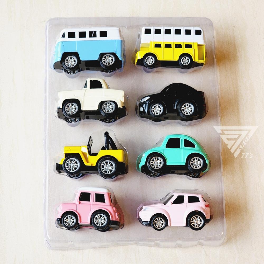 【台灣出貨】【8款Q版合金口袋迴力車】MINI玩具車 小汽車 Q版巴士 玩具車 玩具跑車模型 可愛迴力車 Q版跑車-細節圖8