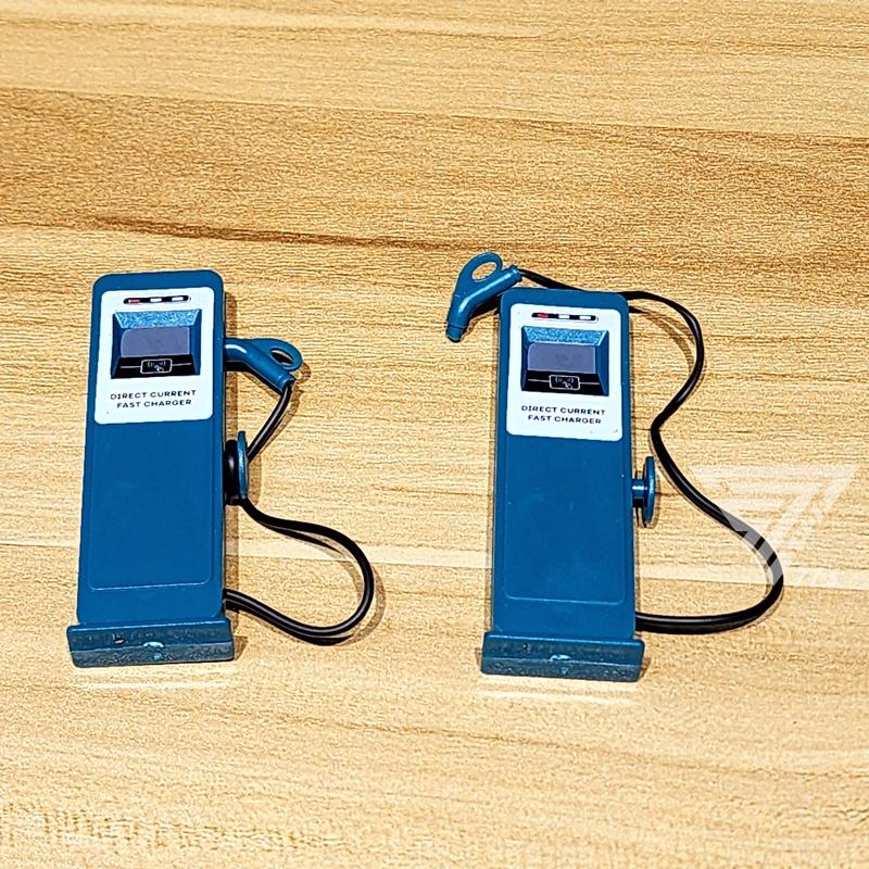 【台灣出貨】【迷你加油站 微縮模型】停車場配件 認知玩具 道路場景 玩具車配件 微型攝影 仿真道具 路障玩具-細節圖5