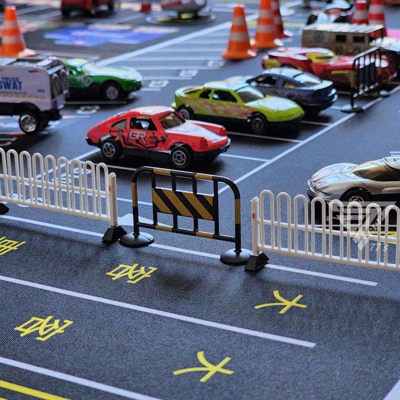 【台灣道路場景遊戲墊 基本款式3件組 台灣製】1:64模型車地墊 車車墊 玩具車墊 停車場 適用( TOMICA 風火輪-細節圖9