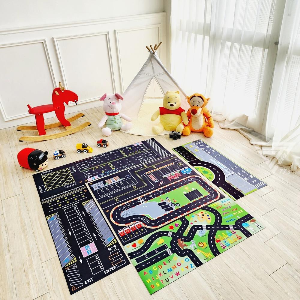 【現貨 台灣設計製造】【台灣道路遊戲墊 1:64 模型車地墊】交通遊戲墊 場景遊戲墊 滑鼠墊 玩具車地墊 停車場場景 車-細節圖2