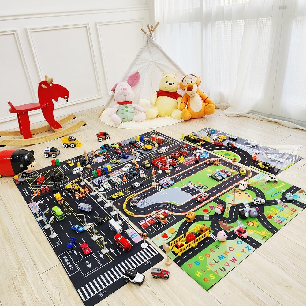 【現貨 台灣設計製造】【台灣道路遊戲墊 1:64 模型車地墊】交通遊戲墊 場景遊戲墊 滑鼠墊 玩具車地墊 停車場場景 車-細節圖5