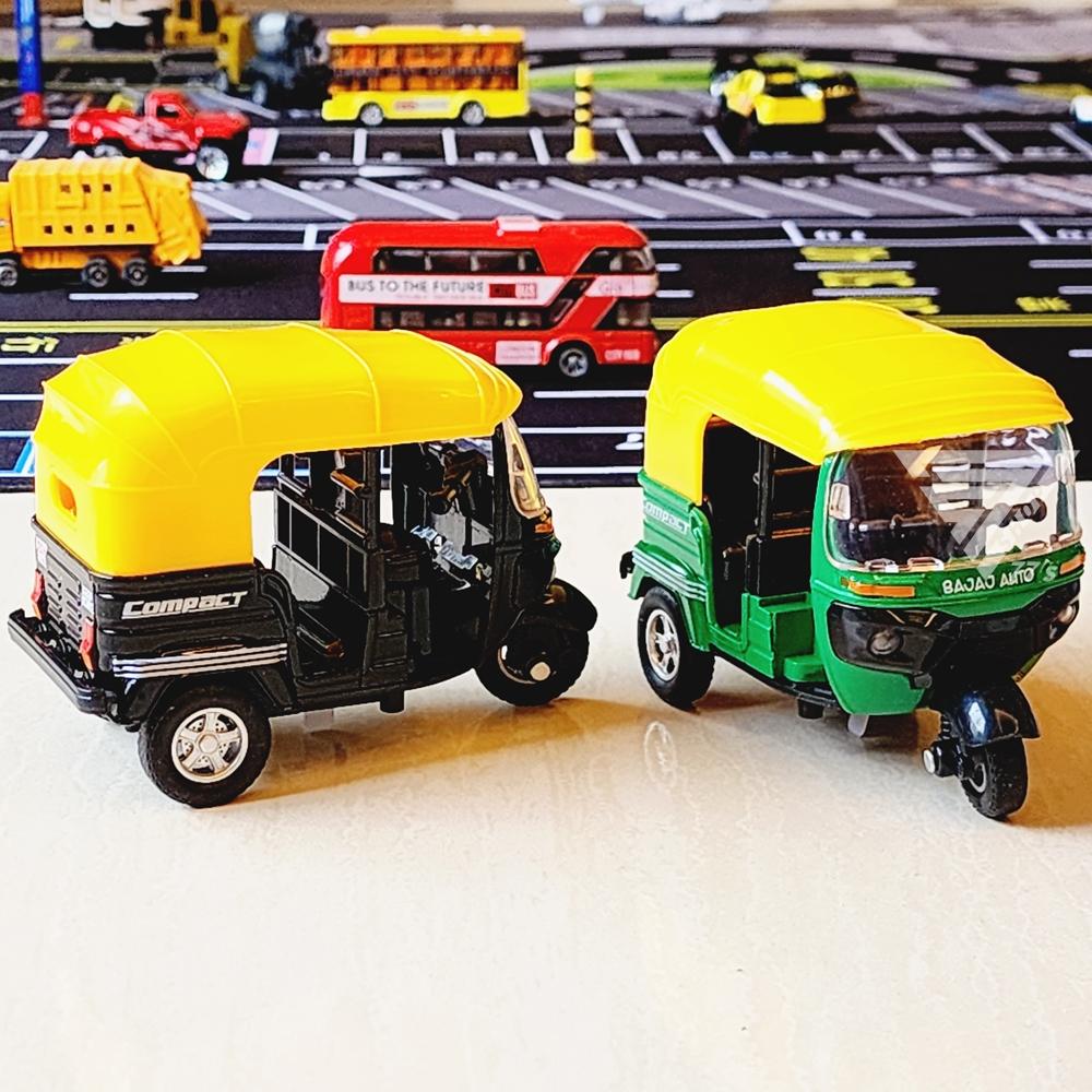 【台灣出貨】【1:14聲光仿真合金印度三輪車】三輪摩托車 聲光模型車 玩具迴力車 聲光三輪車 小汽車 玩具摩托車-細節圖7