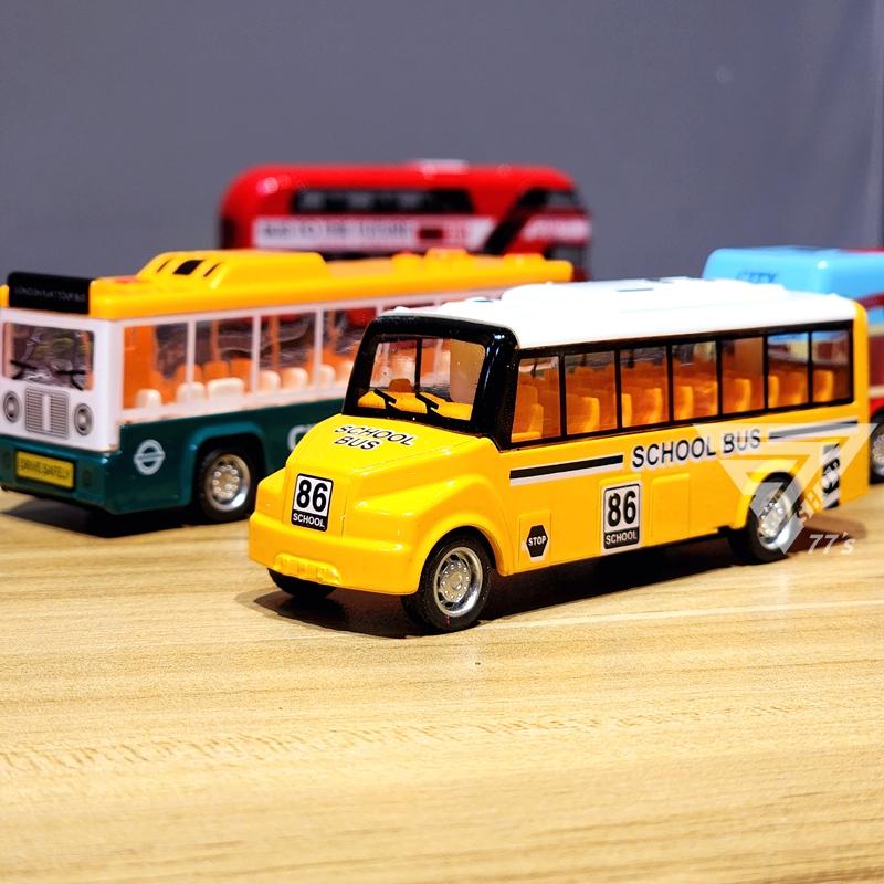 【台灣出貨】【國際巴士模型合金車】雙層巴士 校車模型 觀光巴士 大巴模型車 旅遊巴士 模型巴士 交通車 玩具車-細節圖5