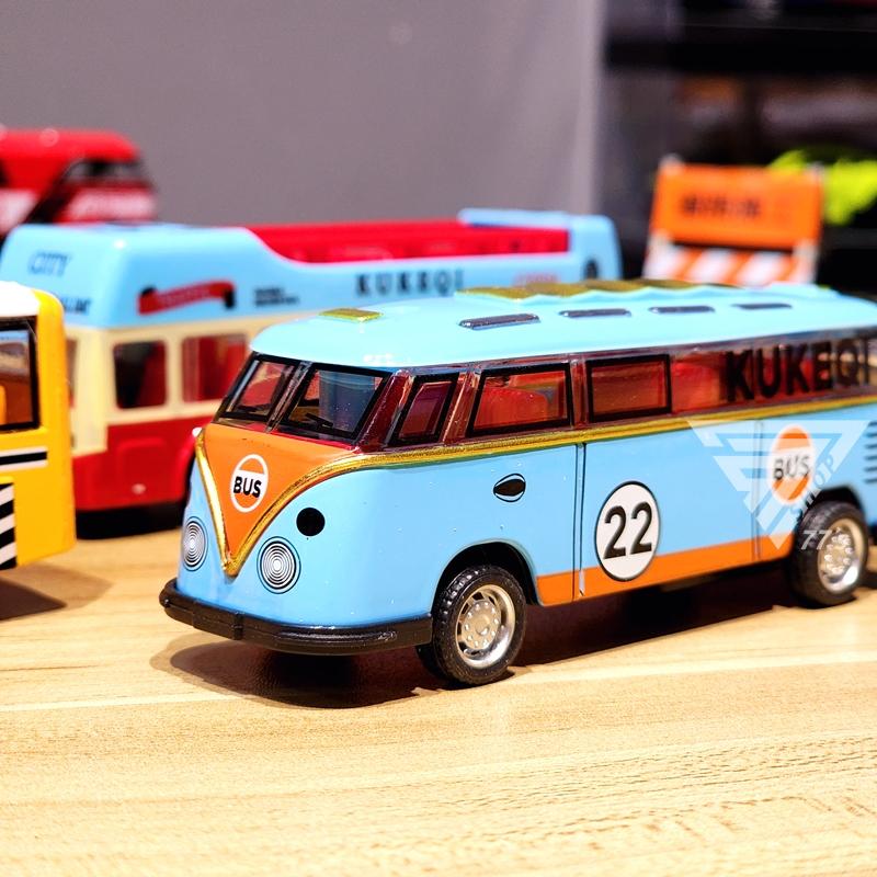 【台灣出貨】【國際巴士模型合金車】雙層巴士 校車模型 觀光巴士 大巴模型車 旅遊巴士 模型巴士 交通車 玩具車-細節圖6