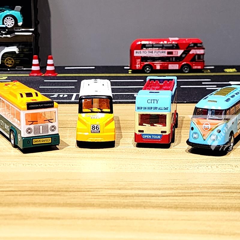 【台灣出貨】【國際巴士模型合金車】雙層巴士 校車模型 觀光巴士 大巴模型車 旅遊巴士 模型巴士 交通車 玩具車-細節圖7