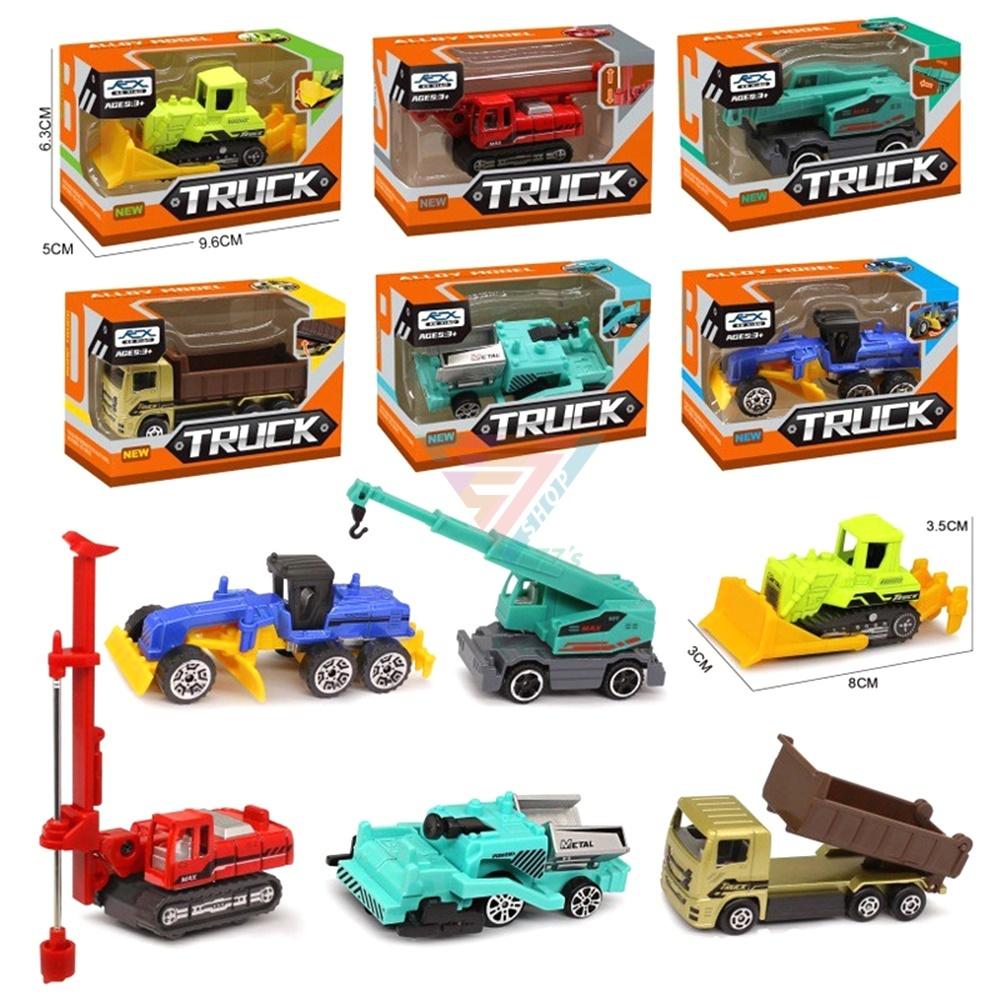 【台灣出貨】【新型彩色工程車/1:64】合金工程車玩具 玩具工程車 吊車 運輸車 砂石車 鏟土機 鑽地機 小汽車 鋪路機-細節圖2