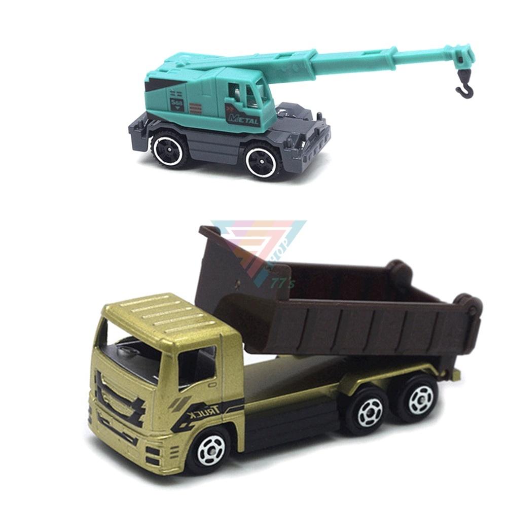 【台灣出貨】【新型彩色工程車/1:64】合金工程車玩具 玩具工程車 吊車 運輸車 砂石車 鏟土機 鑽地機 小汽車 鋪路機-細節圖6