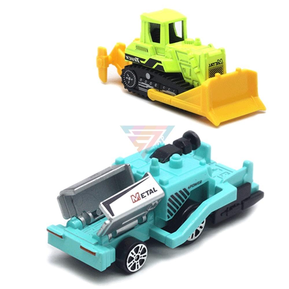 【台灣出貨】【新型彩色工程車/1:64】合金工程車玩具 玩具工程車 吊車 運輸車 砂石車 鏟土機 鑽地機 小汽車 鋪路機-細節圖7