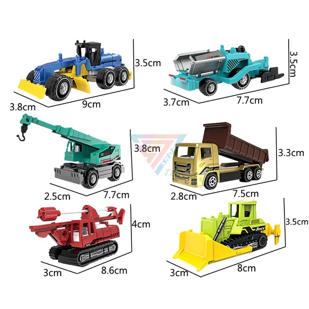 【台灣出貨】【新型彩色工程車/1:64】合金工程車玩具 玩具工程車 吊車 運輸車 砂石車 鏟土機 鑽地機 小汽車 鋪路機-細節圖9