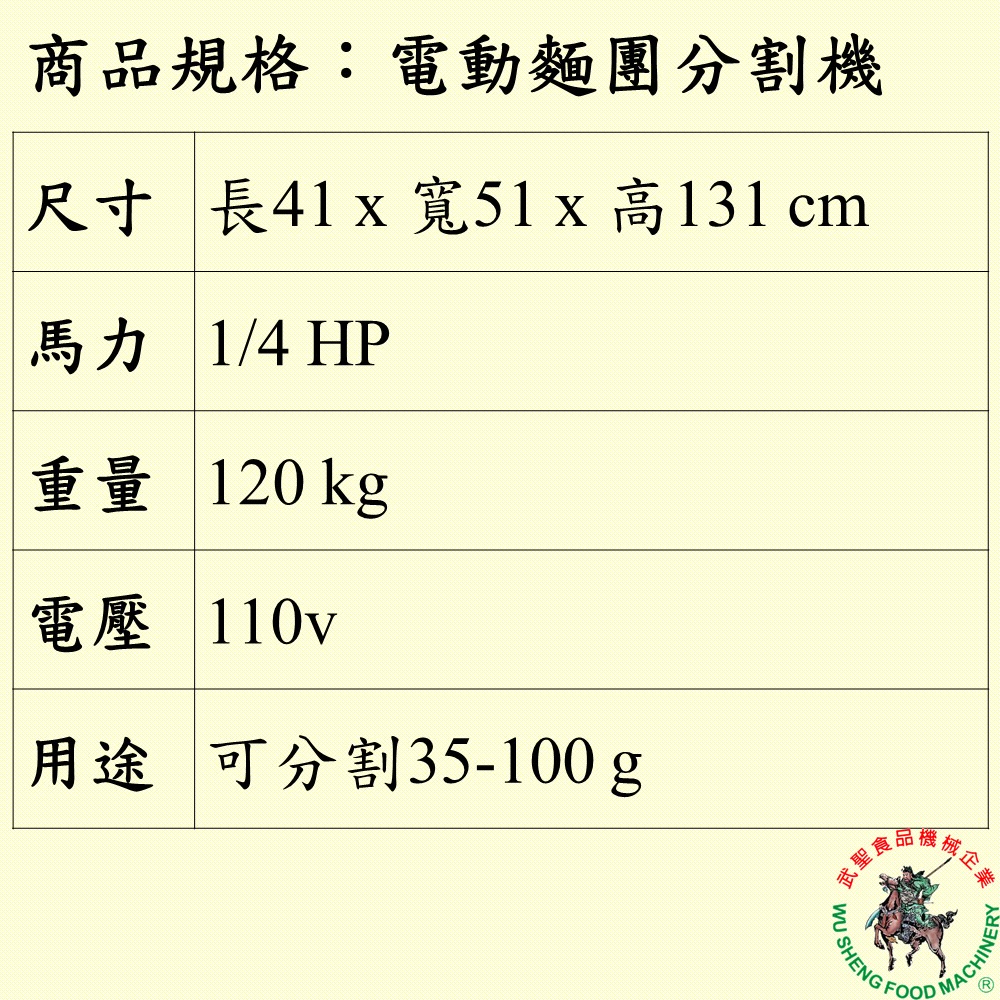 [武聖食品機械]電動麵團分割機 (手動麵團分塊機/自動麵團分割機/自動麵團分塊機 )-細節圖2