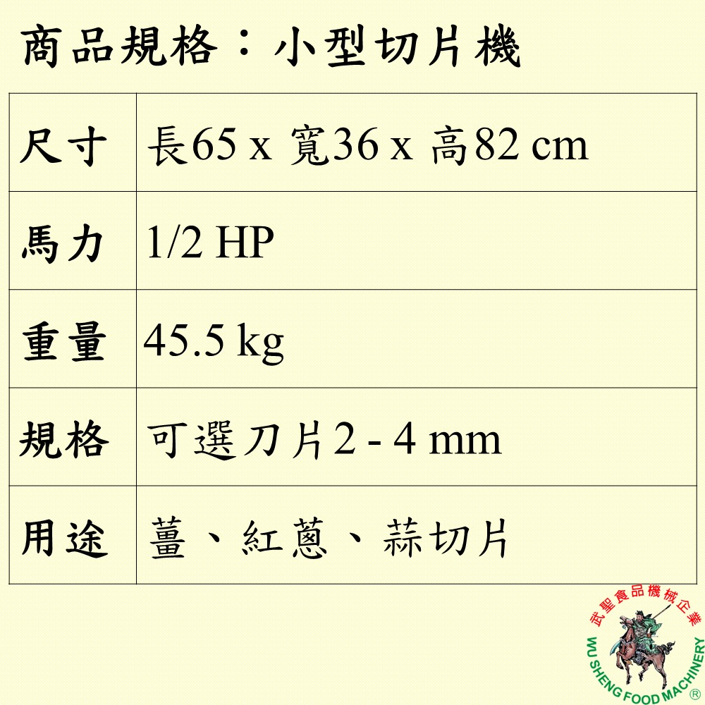 [武聖食品機械]小型切片機 (薑/蒜/紅蔥切片機 )-細節圖2