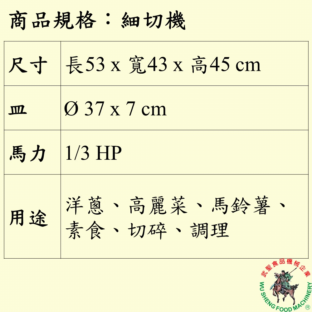 [武聖食品機械]細切機 (切碎/洋蔥/高麗菜/馬鈴薯/水餃/水煎包/菜包 )-細節圖2