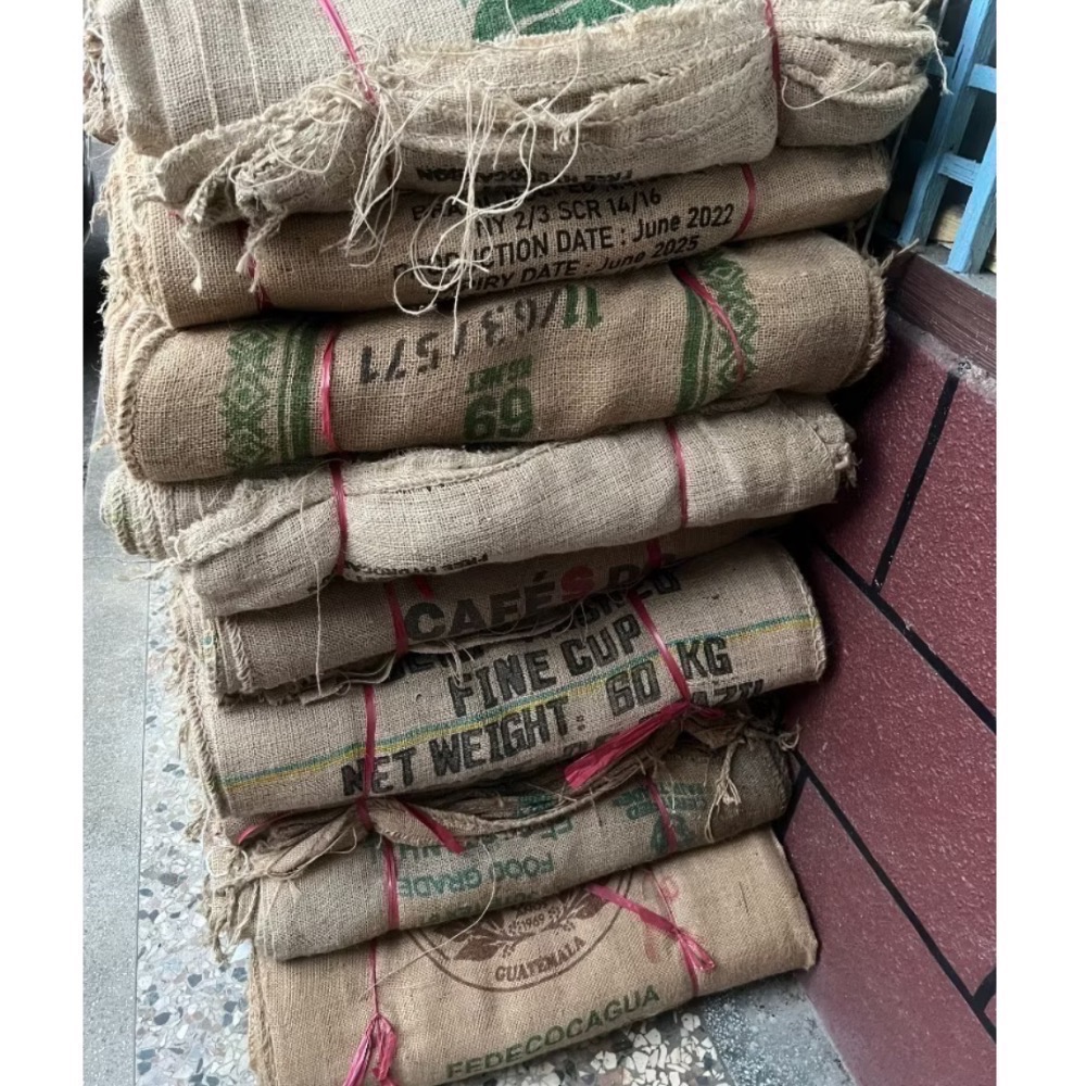 24H出貨（大的）二手咖啡麻布袋/個 麻布袋 麻袋 咖啡袋 拉鍊編織袋-細節圖3