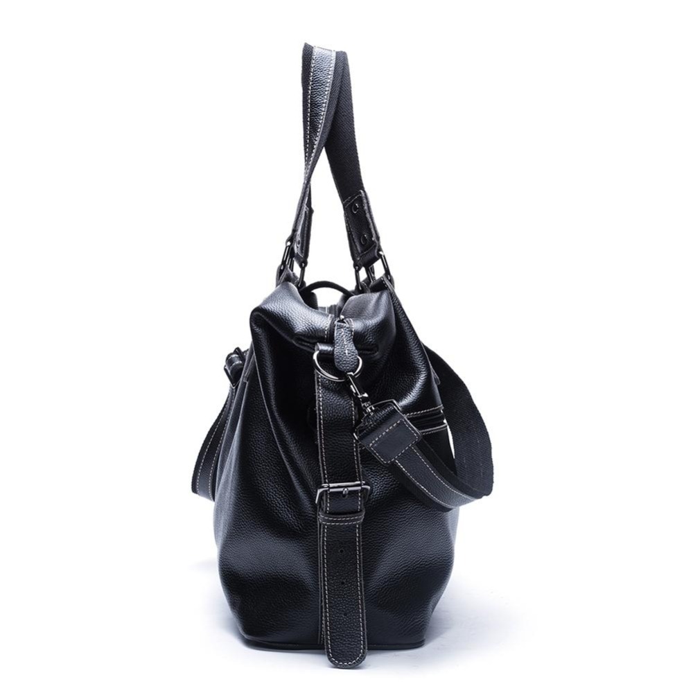 出清免運｜黑色真皮手提包 × 斜背包 × 托特包 × 側背包｜鹿港現貨 休閒時尚百搭款-細節圖4