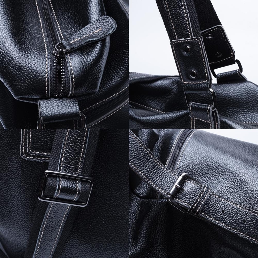 出清免運｜黑色真皮手提包 × 斜背包 × 托特包 × 側背包｜鹿港現貨 休閒時尚百搭款-細節圖5