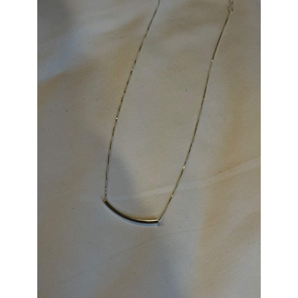 925銀微笑彎管鎖骨鏈-細節圖3