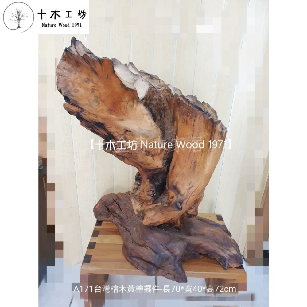 【十木工坊】台灣檜木黃檜擺件-長70x寬40x高72cm-A171.天雕奇木.造型擺設.裝置藝術.創作素材-細節圖3