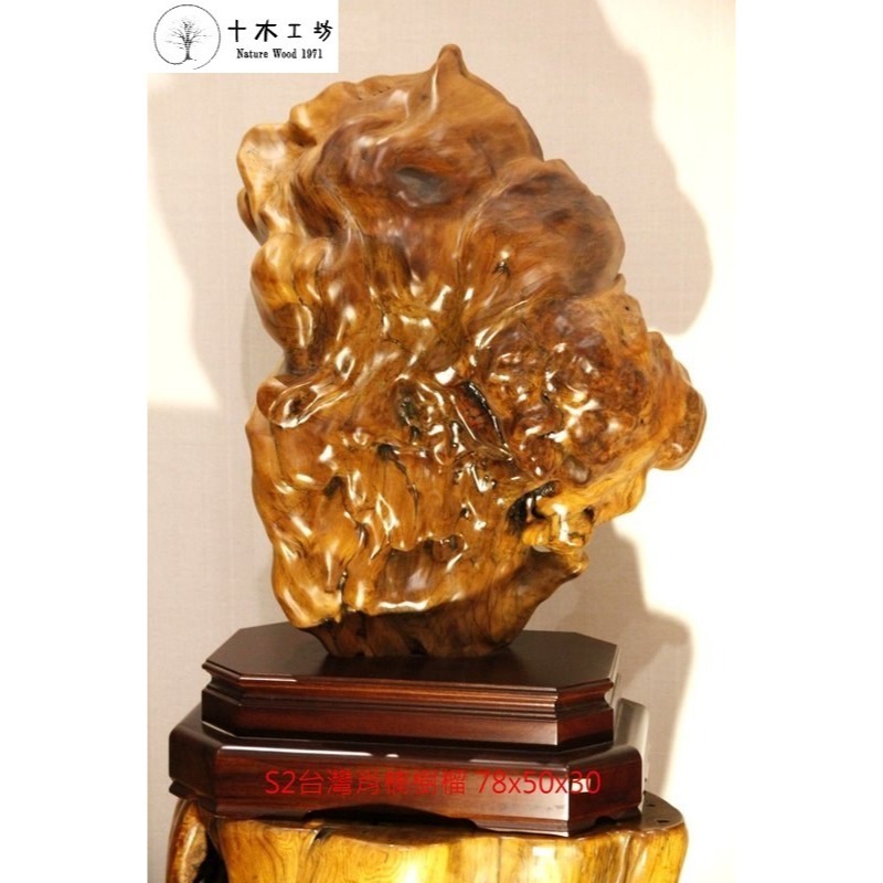 台灣肖楠Q絲獅王 高78寬50cm 樹頭天雕 具象奇木 百獸之王 屏風鎮宅 風水神獸sS2-細節圖3