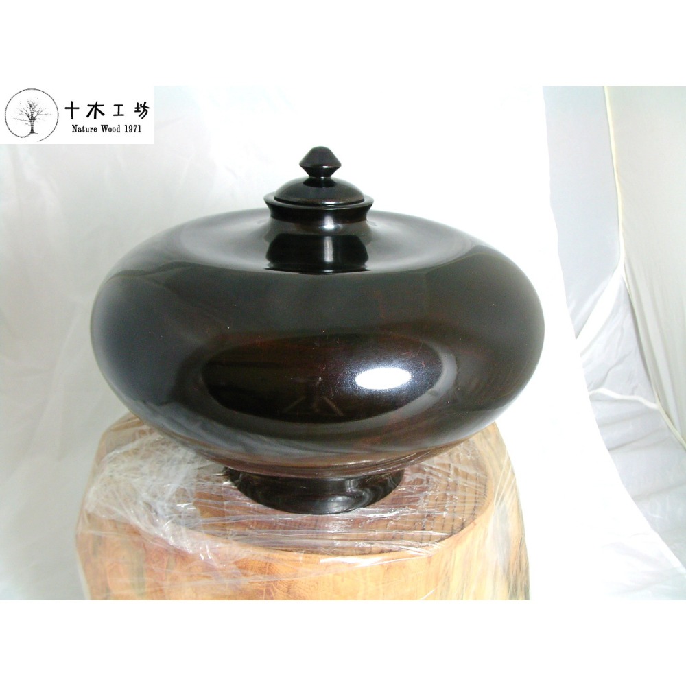 頂級烏木聚寶盆 24cm 高18cm 黑檀 烏黑透亮 避邪鎮宅 守財款 入門收藏-細節圖3