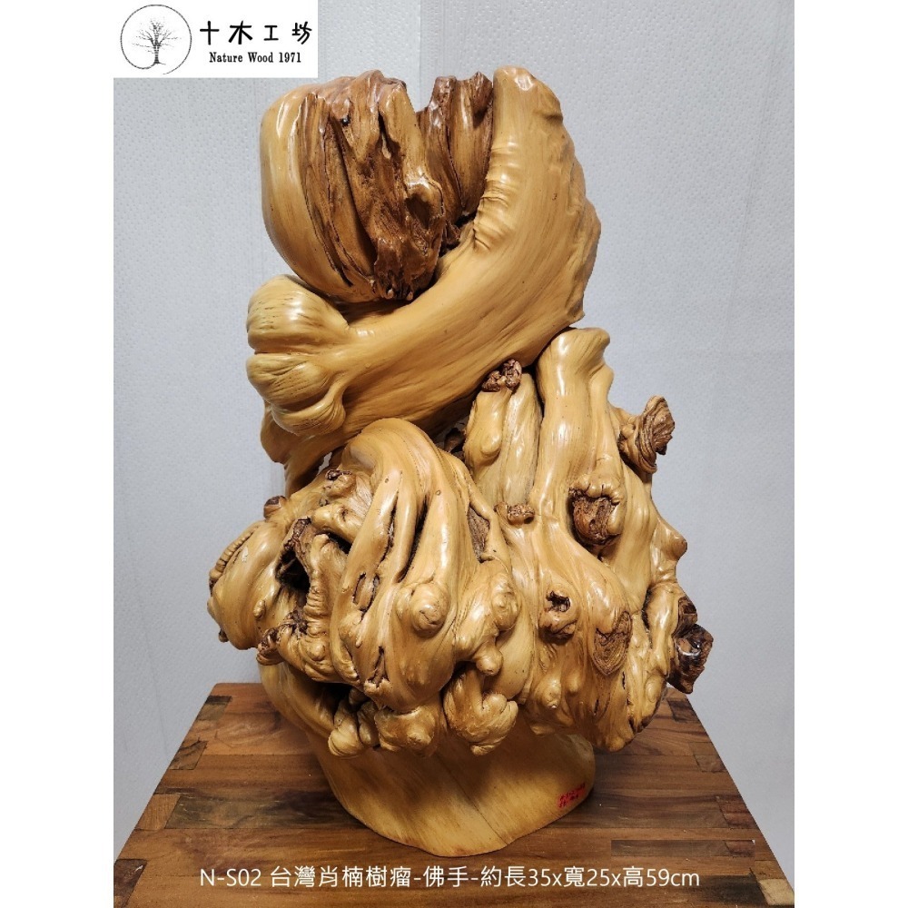 台灣肖楠樹瘤 佛手 裝置藝術 59cm N-S02 十木工坊-細節圖6