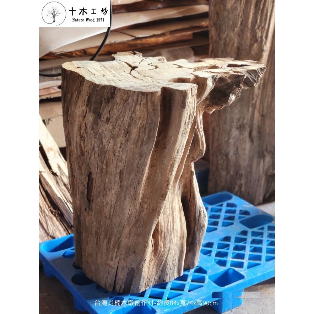 【十木工坊】台灣肖楠木-木墩-原木座-花台-創作材-約292斤重-細節圖2