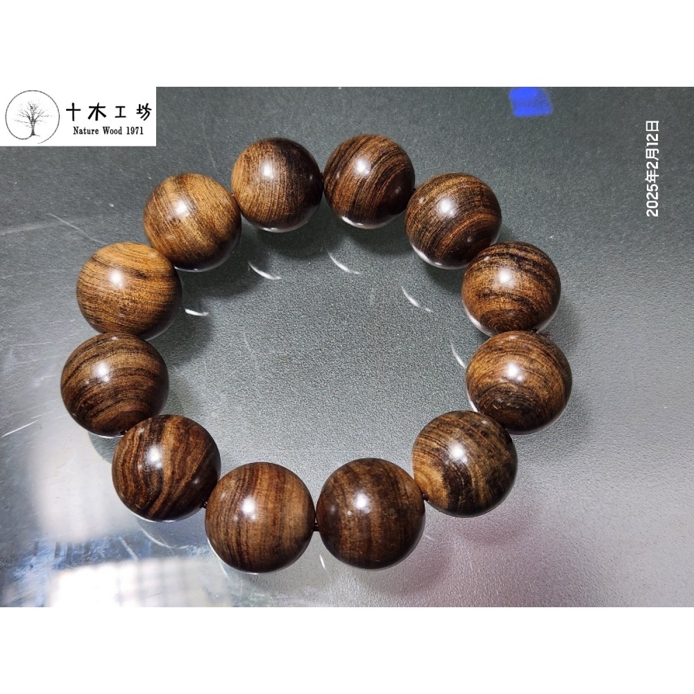 【十木工坊】肖楠20mm琥珀重油沉水佛珠x12顆-57g-細節圖3