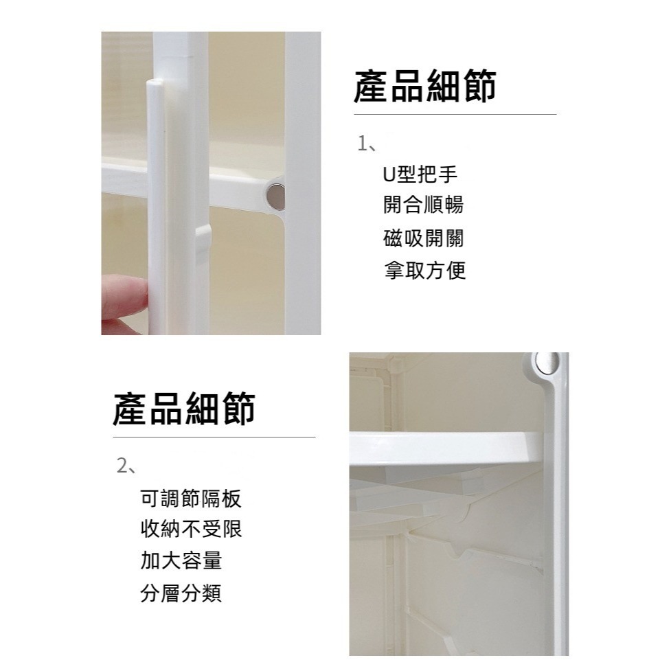 【台灣現貨】秒發貨🤍INS小櫃子🤍化妝品💓收納盒💓大容量 桌面 收納箱 防塵 口紅護膚 梳妝台 網紅置物架-細節圖3