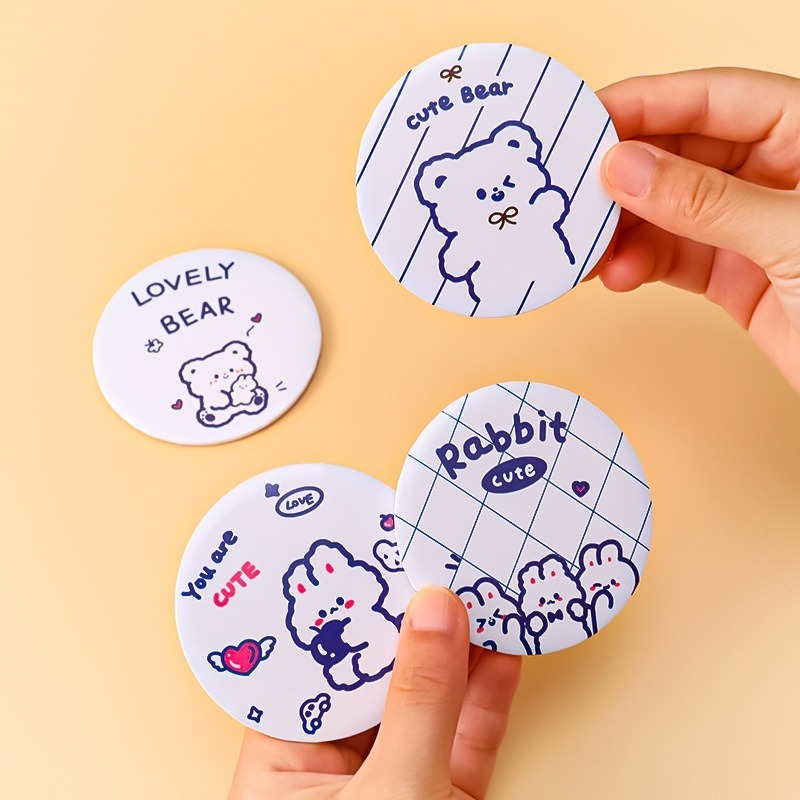 【台灣實用】現貨秒出♥鏡子♥外出方便鏡子超可愛♥卡通🐨 口袋小鏡子 可愛ins少女心化妝小圓鏡 學生禮品 隨身攜-細節圖2