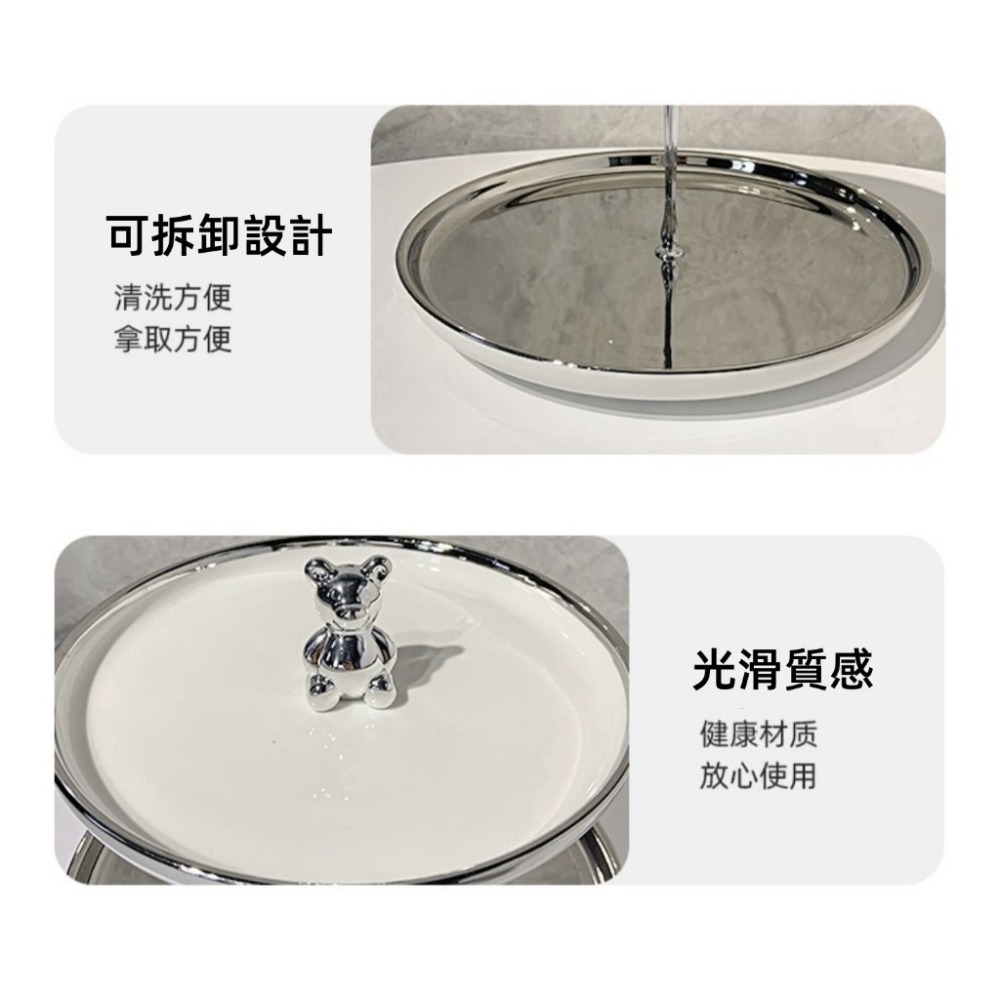 【台灣擺飾】現貨秒出🍬裝飾多層🍬糖果 水果盤🍇客廳 茶几 家用 零食盤 甜品ins風 點心盤-細節圖3