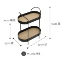 【台灣現貨】✅現貨 香水 保養品 北歐風 ⚪鐵藝收納盤⚫ins風 桌面 收納盒 橢圓形 鑰-規格圖6
